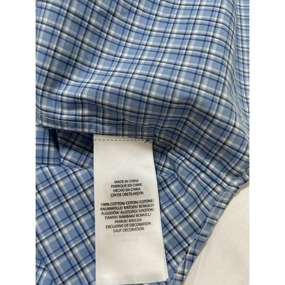 Polo Ralph Lauren Mens Blue Plaid Button Down Shirt M Long Sleeve Cotton NWT